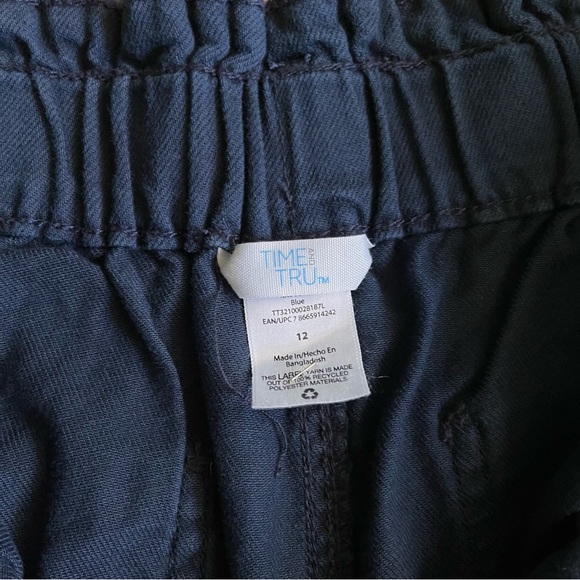 Time and Tru Navy Blue High Waisted Straight Leg Pants 12 - Picture 4 of 6